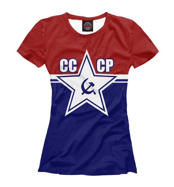 Женская футболка с изображением Дети СССР цвета Белый