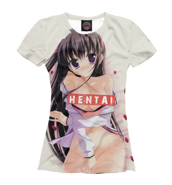 Футболка для девочек с изображением Hentai цвета Белый