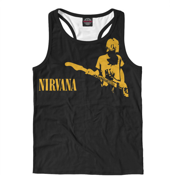 Мужская майка-борцовка с изображением Нирвана цвета Белый