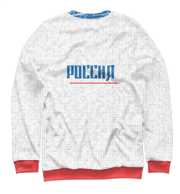 Свитшот для девочек с изображением Форма сборной России с гербом цвета Белый