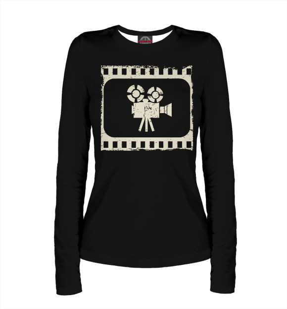 Женский лонгслив с изображением Кино цвета Белый