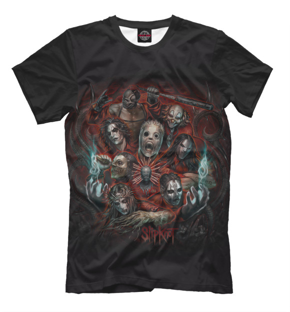 Футболка для мальчиков с изображением Slipknot цвета Черный