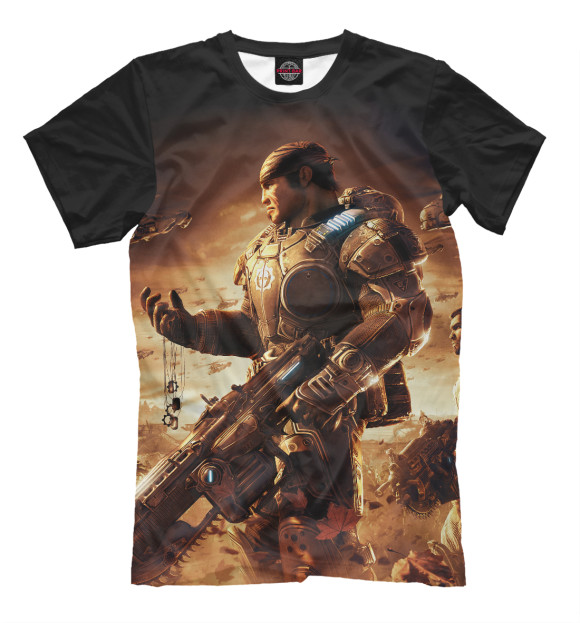 Футболка для мальчиков с изображением Gears of War 2 цвета Молочно-белый