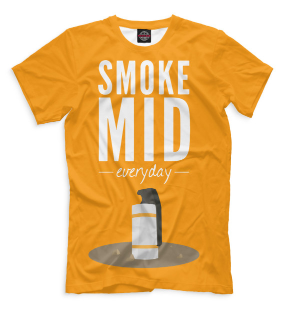 Мужская футболка с изображением Smoke Mid Everyday цвета Оранжевый