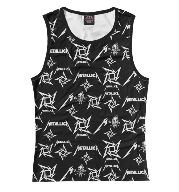 Майка для девочки с изображением Metallica цвета Белый