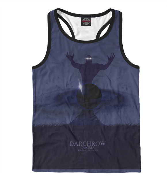 Мужская майка-борцовка с изображением Enigma цвета Белый