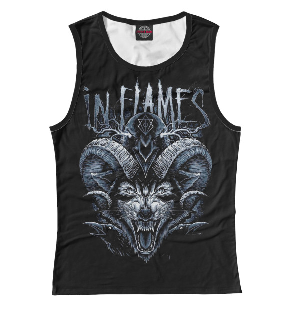 Женская майка с изображением In Flames цвета Белый