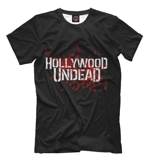 Мужская футболка с изображением Hollywood Undead цвета Черный
