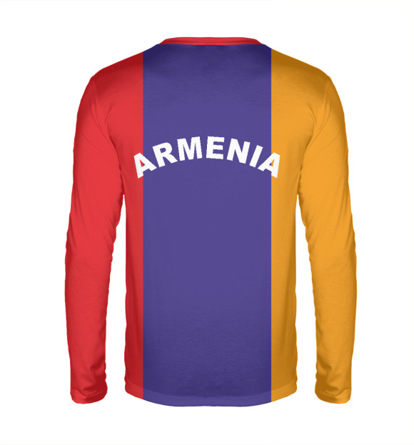 Мужской лонгслив с изображением Armenia цвета Белый