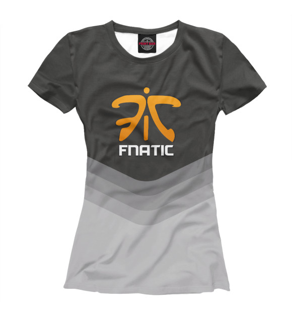Женская футболка с изображением Fnatic Team цвета Белый