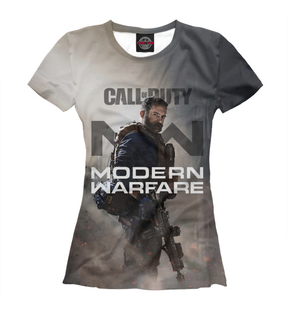Футболка для девочек с изображением Call of Duty: Modern Warfare 2019 цвета Белый