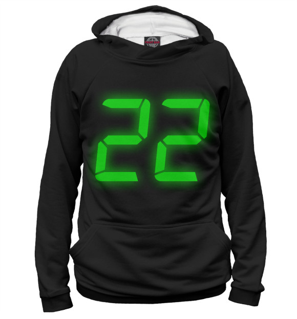 Женское худи с изображением 22 года цвета Белый