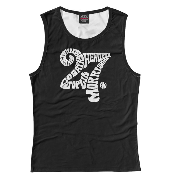 Майка для девочки с изображением Клуб 27 цвета Белый