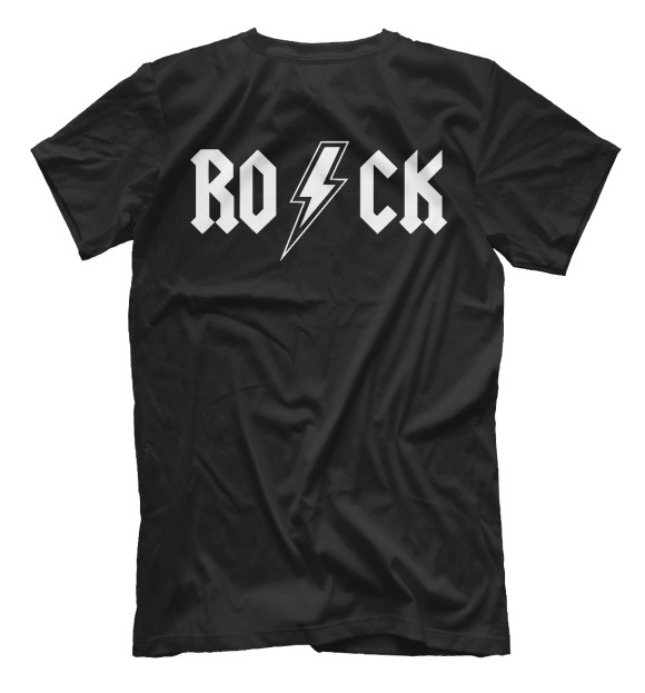 Мужская футболка с изображением Rock'n'Roll цвета Белый