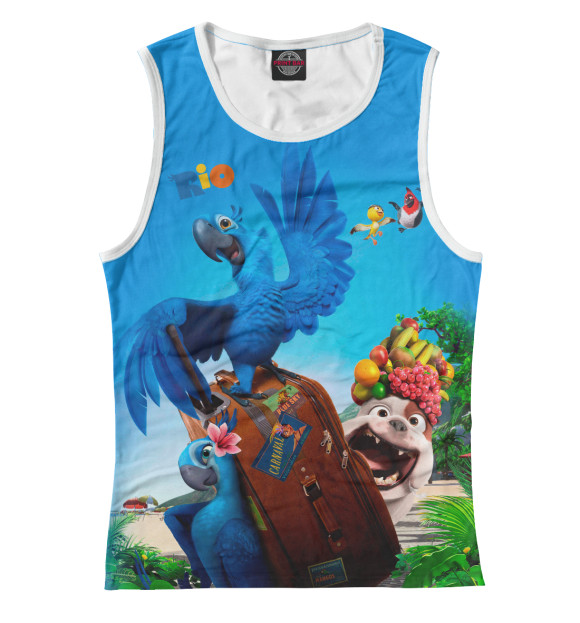 Женская майка с изображением Rio цвета Белый