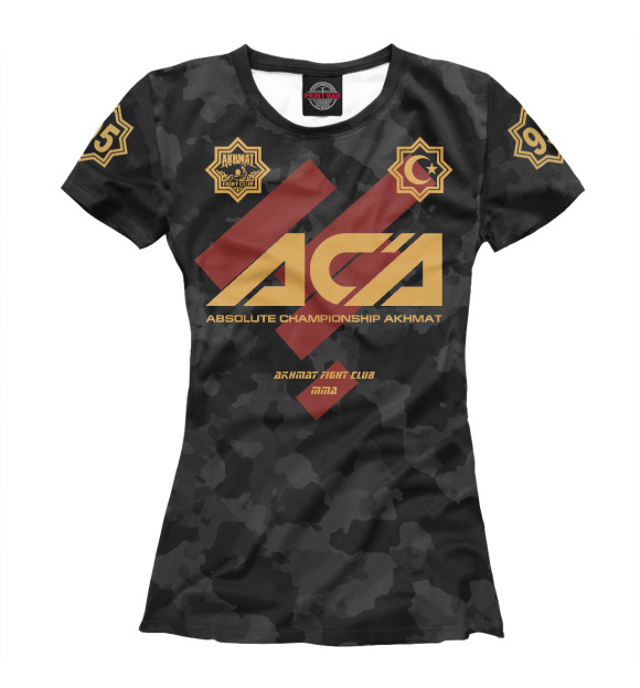 Женская футболка с изображением Absolute Championship Akhmat цвета Белый