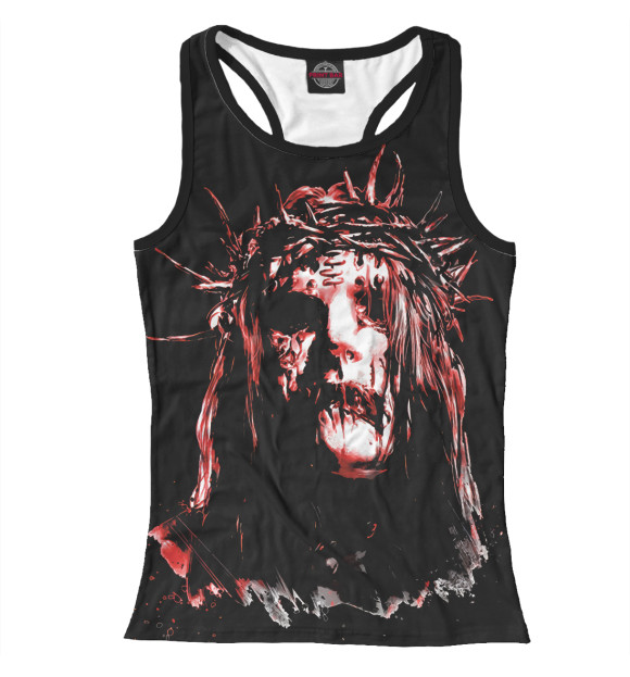 Женская майка-борцовка с изображением Slipknot цвета Белый