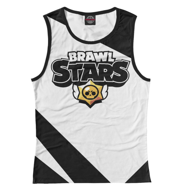 Женская майка с изображением Brawl Stars цвета Белый