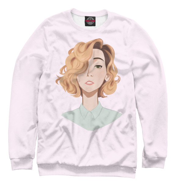 Свитшот для девочек с изображением Tessa Violet цвета Белый