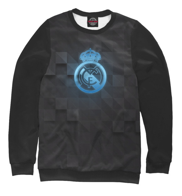 Мужской свитшот с изображением Real Madrid Blue цвета Белый