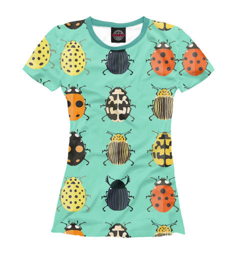 

Футболки Print Bar, Белый, Жуки