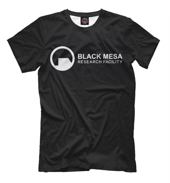 Мужская футболка с изображением Сотрудник Black Mesa цвета Черный