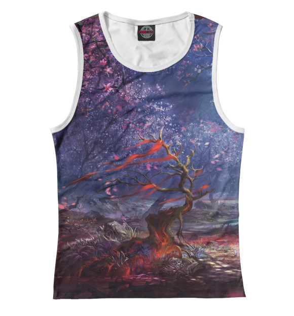 Майка для девочки с изображением Ясеневый лес цвета Белый