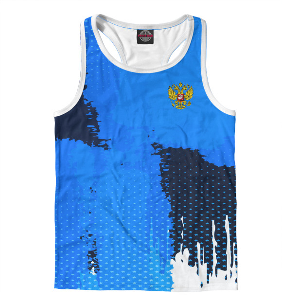 Мужская майка-борцовка с изображением Russia Sport Uniform цвета Белый