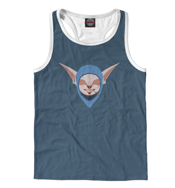 Мужская майка-борцовка с изображением Meepo Minimal цвета Белый