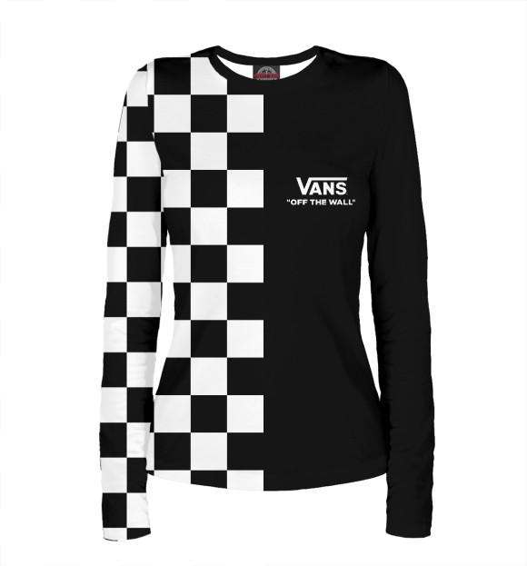 Женский лонгслив с изображением VANS цвета Белый