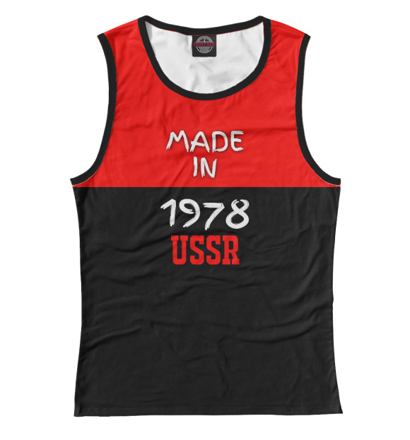 Майка для девочки с изображением 1978 цвета Белый