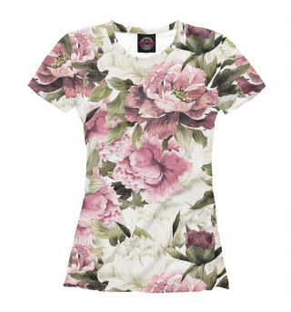 Женская футболка Акварель, розы