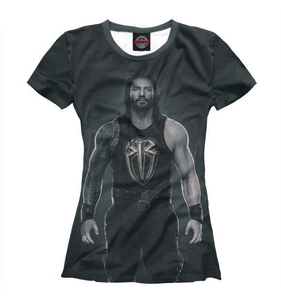Футболка для девочек с изображением Roman Reigns цвета Белый