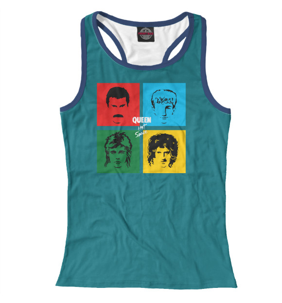 Женская майка-борцовка с изображением Queen цвета Белый