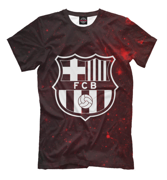 Футболка для мальчиков с изображением Barcelona цвета Темно-красный