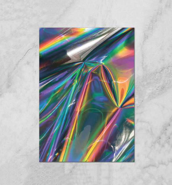 Плакат с изображением Holographic цвета Белый