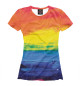Женская футболка Краски радуга