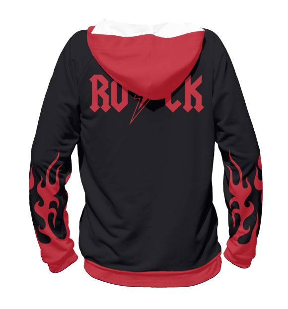 Мужское худи с изображением Рок-фестиваль цвета Белый