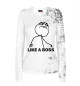 Женский лонгслив Like A Boss Meme