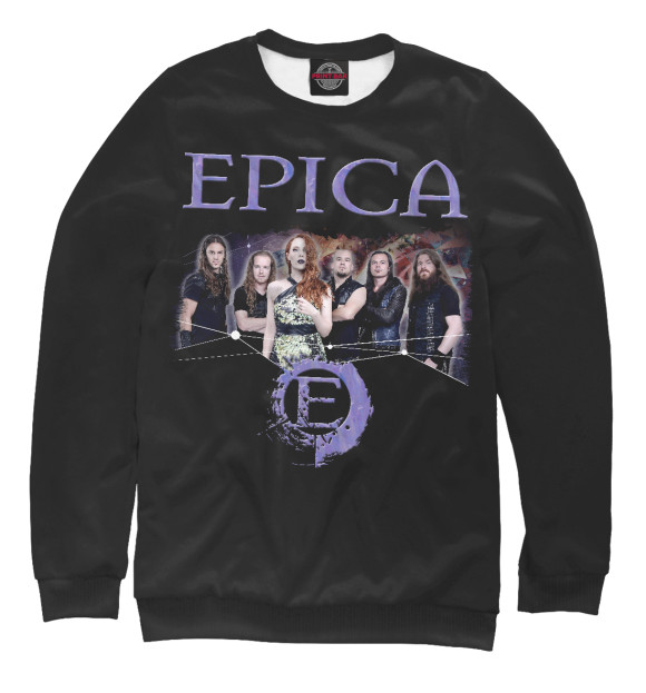 Мужской свитшот с изображением EPICA цвета Белый
