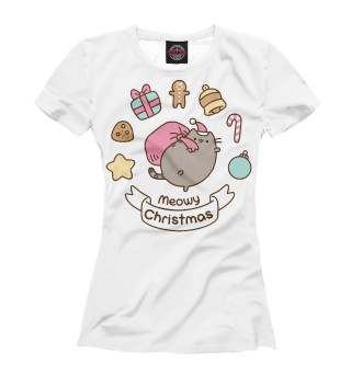 Футболка для девочек Pusheen Christmas