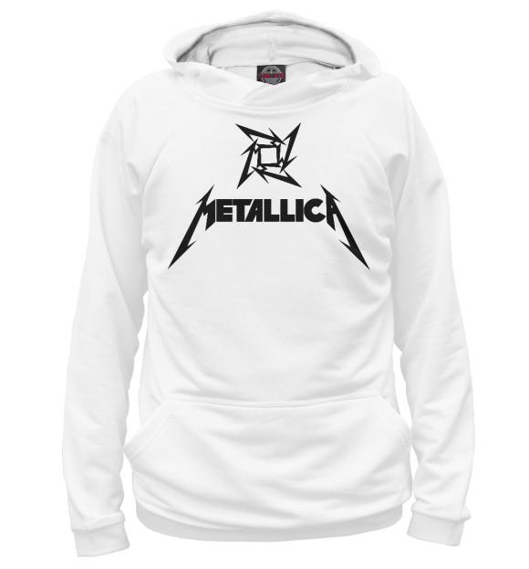 Мужское худи с изображением Metallica цвета Белый