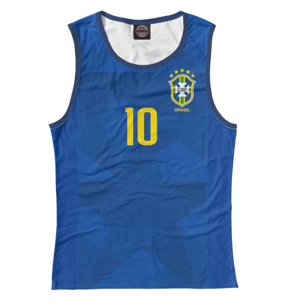 Женская майка с изображением Neymar World Cup 2018 цвета Белый
