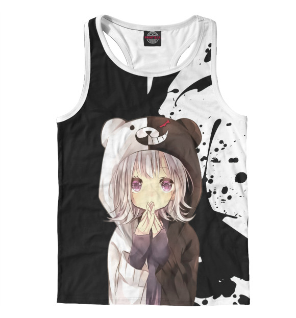 Мужская майка-борцовка с изображением Danganronpa цвета Белый