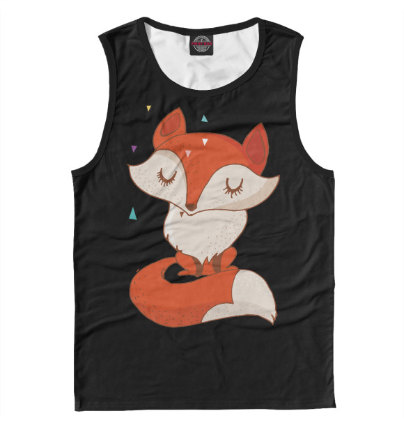 Майка для мальчика с изображением Лисичка цвета Белый
