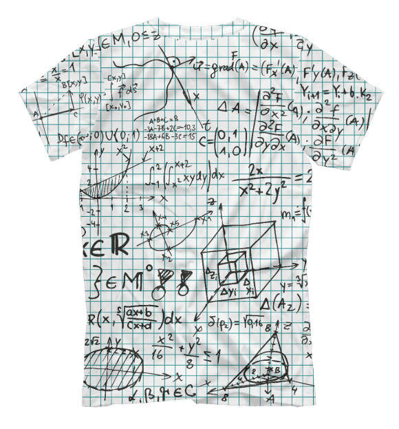 Мужская футболка с изображением Математика цвета Белый
