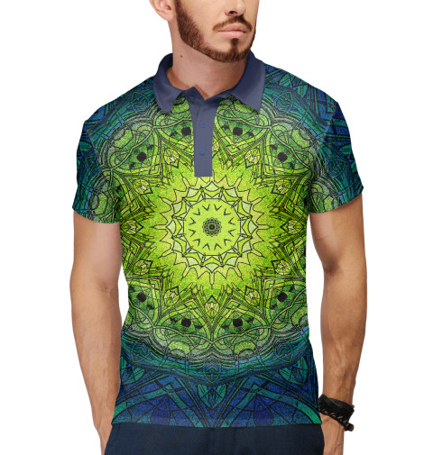 

Поло Print Bar, Белый, Mandala