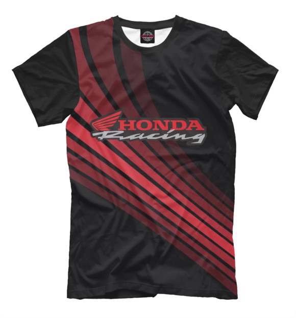 Мужская футболка с изображением Honda цвета Черный