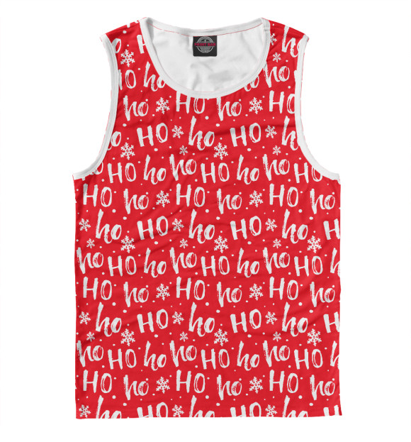 Майка для мальчика с изображением Ho Ho Ho Santa Claus цвета Белый