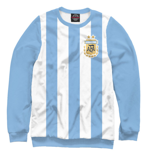 Мужской свитшот с изображением Аргентина цвета Белый